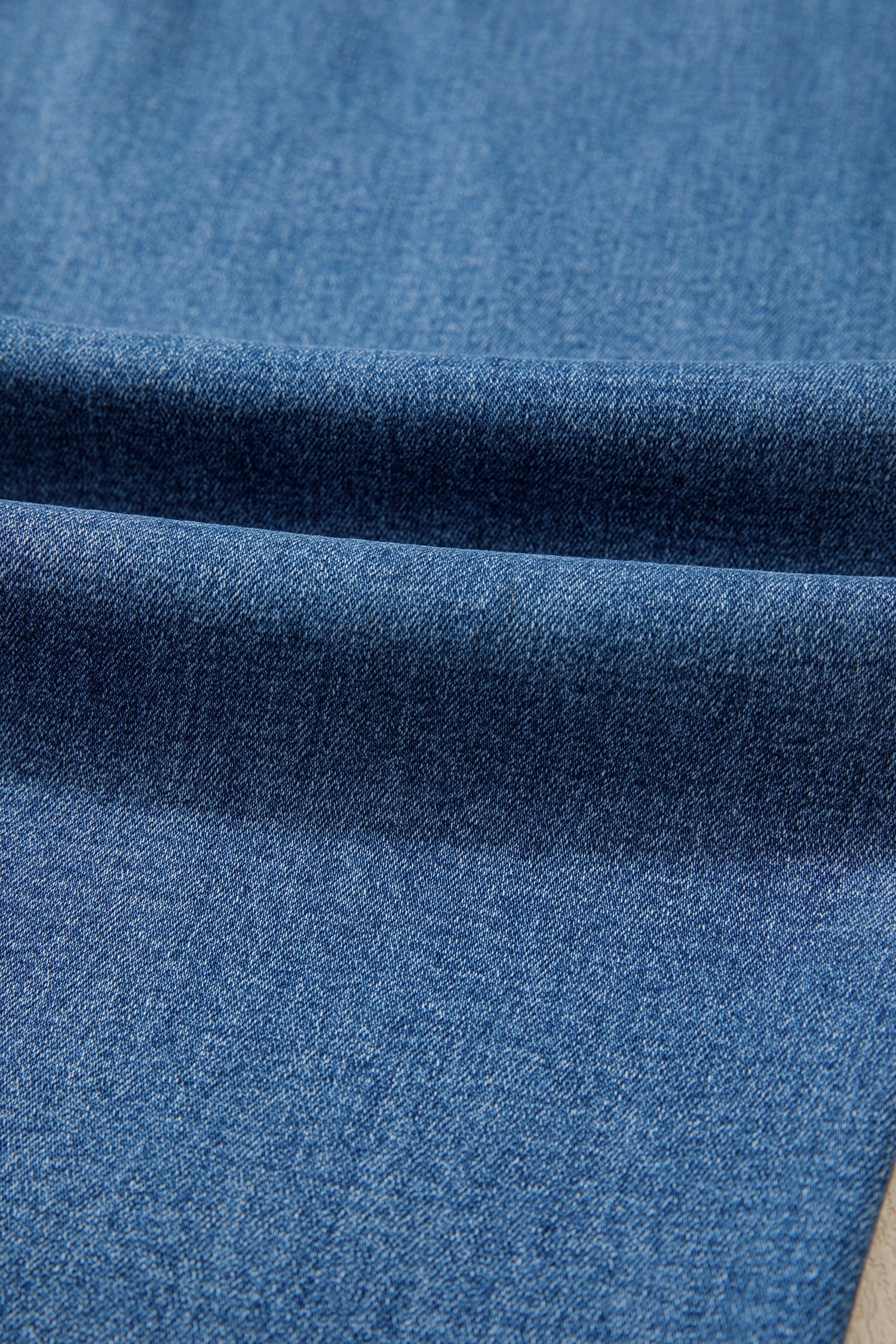 Acid Wash Denim Straight Leg Jeans