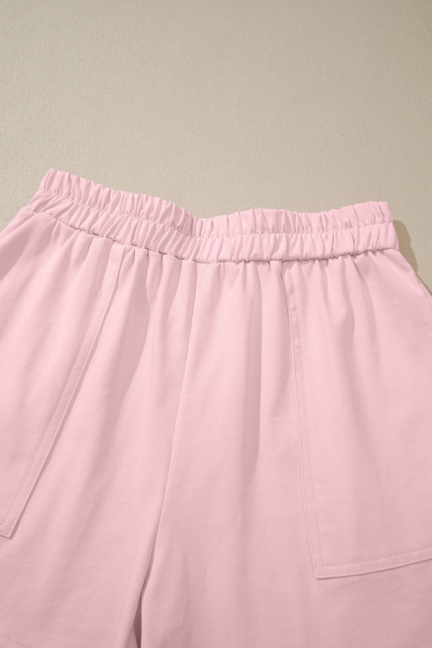 Solid Stitched Tank Top & Elastic Short Set