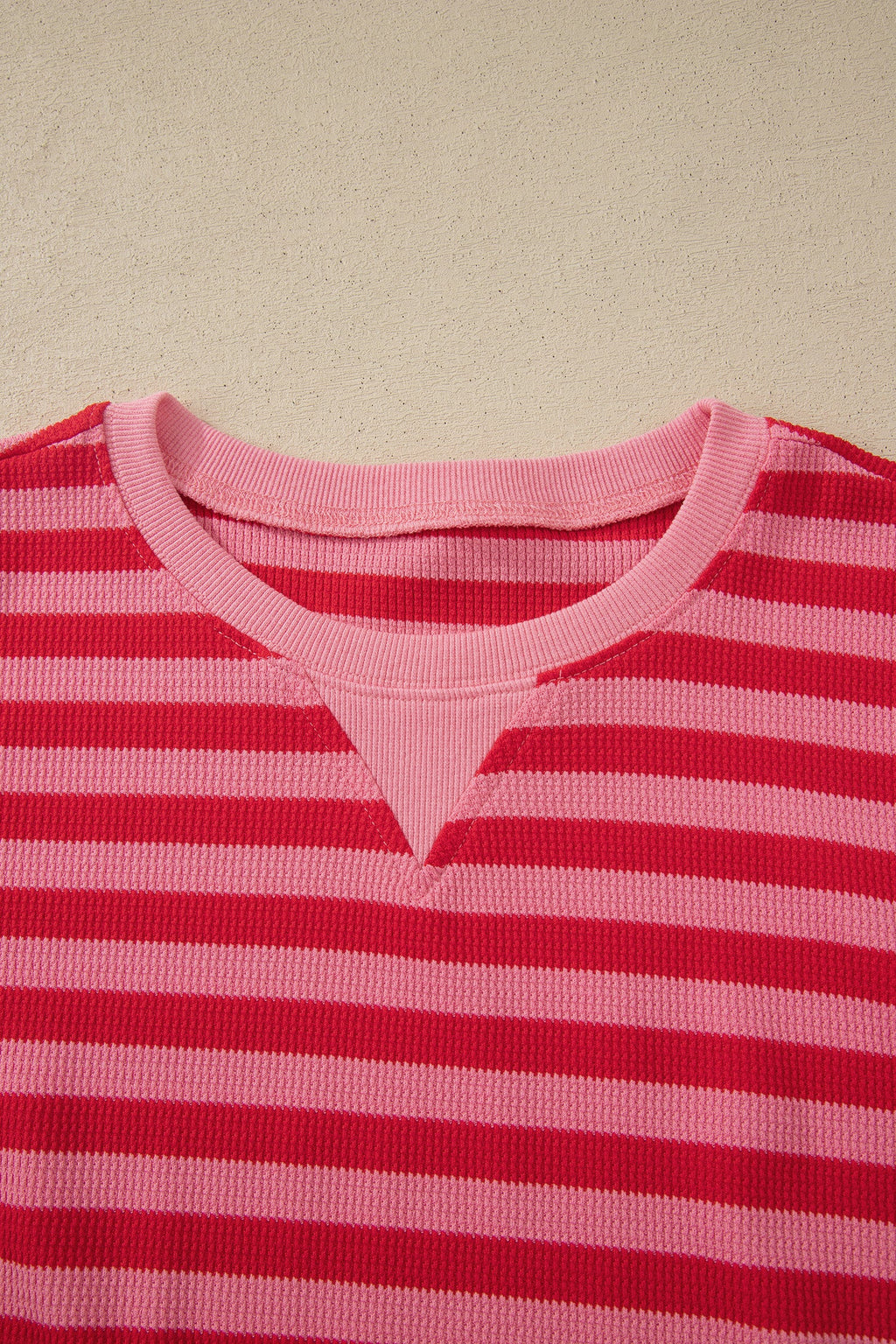 Stripe Puff Sleeve T-Shirt & Drawstring Shorts Set