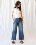 Super High Ankle Wide Leg Flattering Seam