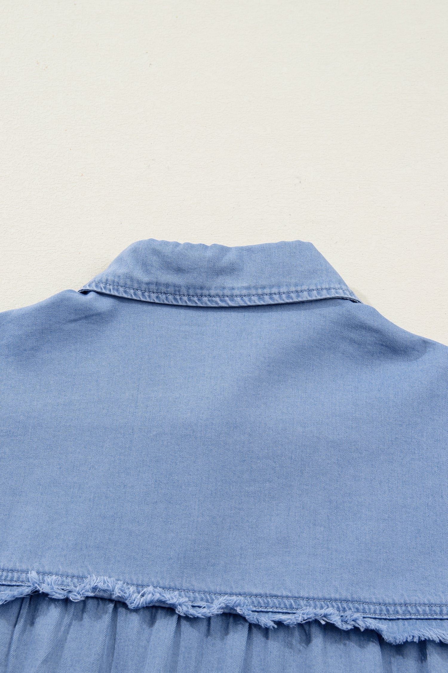 Blake Washed Drop Shoulder Bracelet Sleeve Chambray Shirt