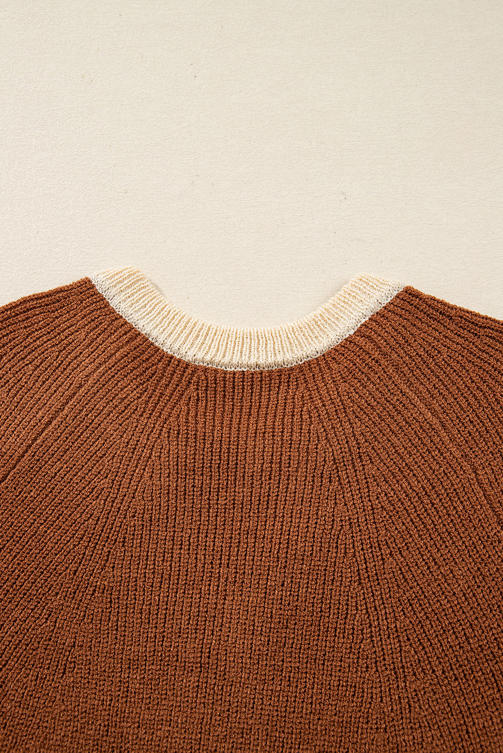 Ember Contrast Color V Neckline Knit Cardigan