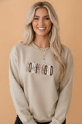 God Is Good Embroidered Drop Shoulder Crewneck Sweatshirt