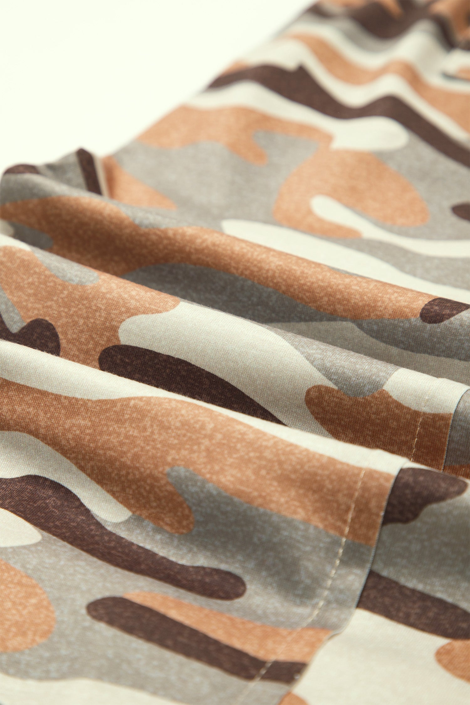 Camo Drawstring Elastic Waist Jogger Pants