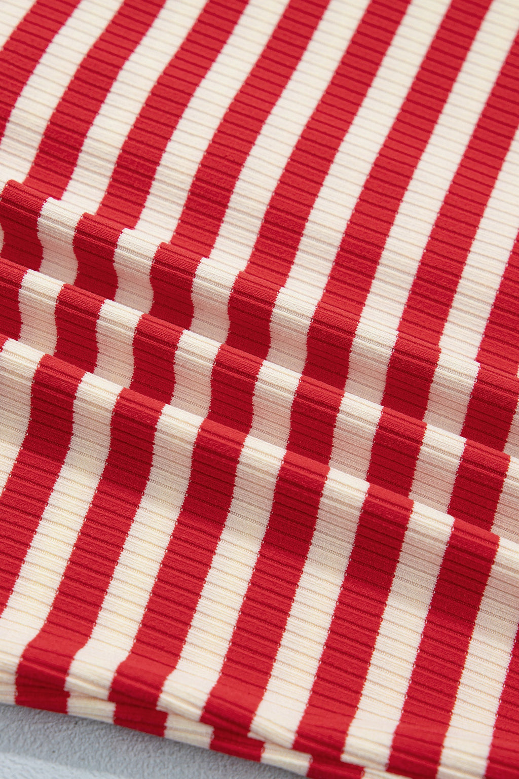 Stripe Ribbed Knit Buttoned Tank Top