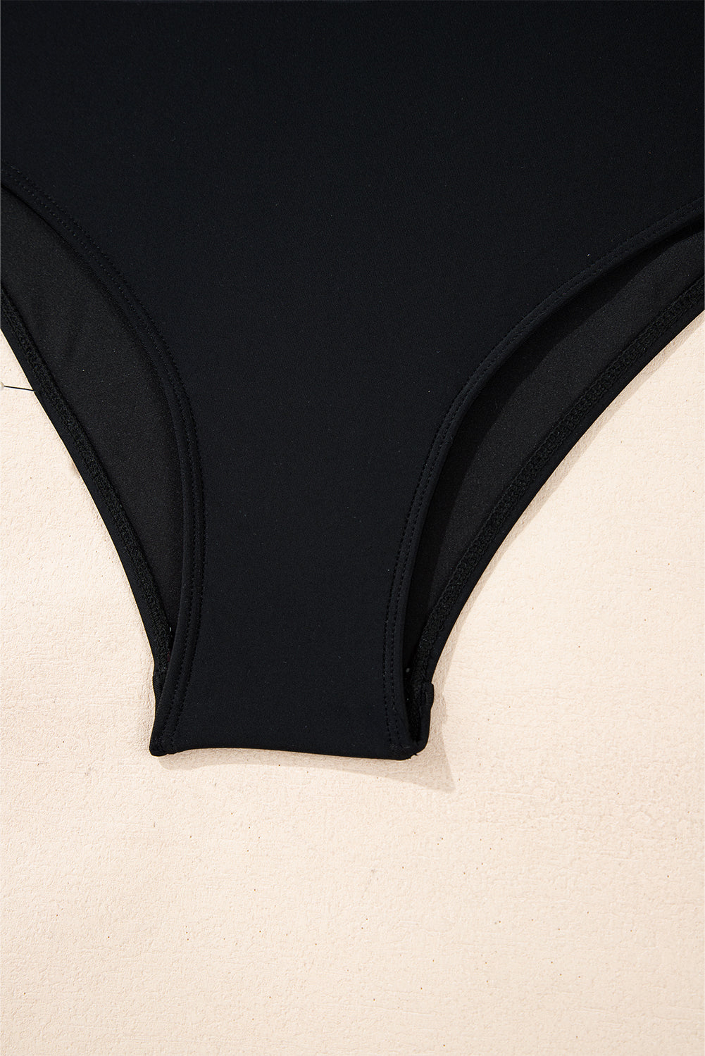 Colorblock Contrast Trim Belted One Piece Swimsuit