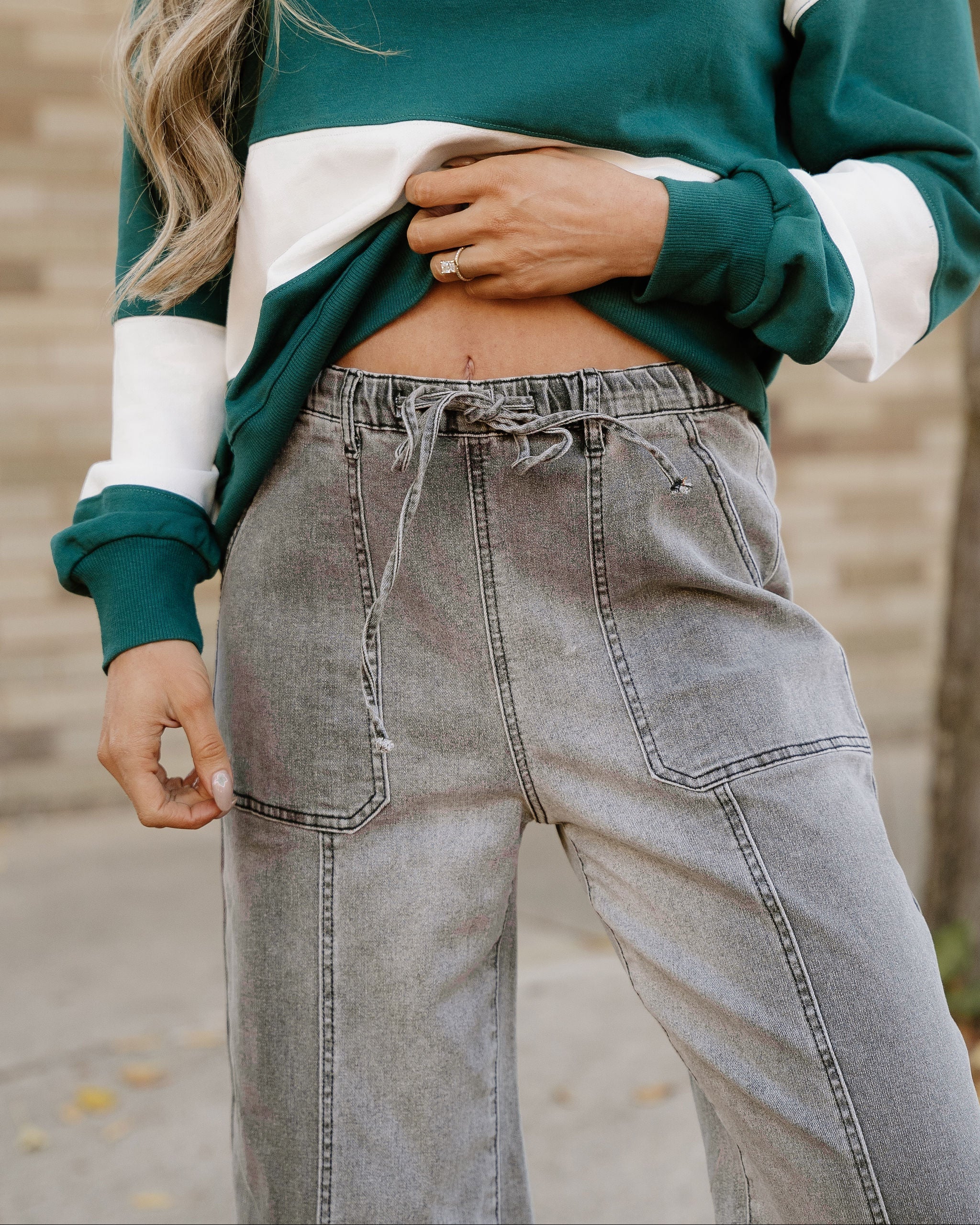 Beau Wide Leg Jeans - Gray Wash