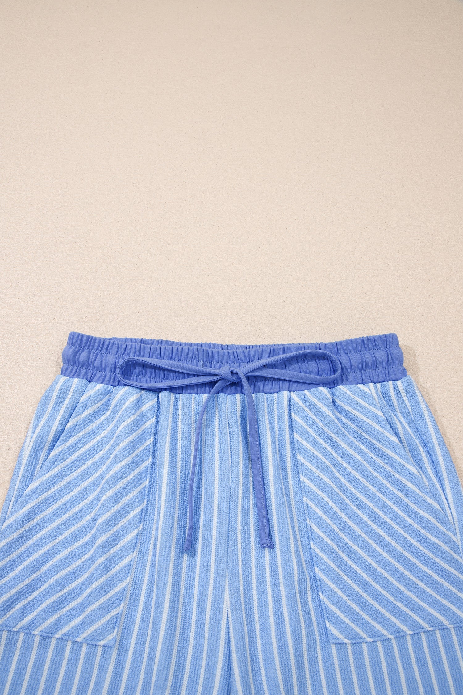Stripe Crew Neck Tee & Drawstring Pants Set
