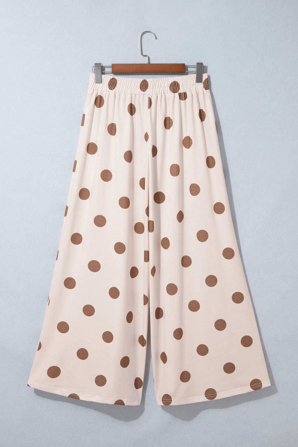 Polka Dot Wide Leg Elastic Waist Pants