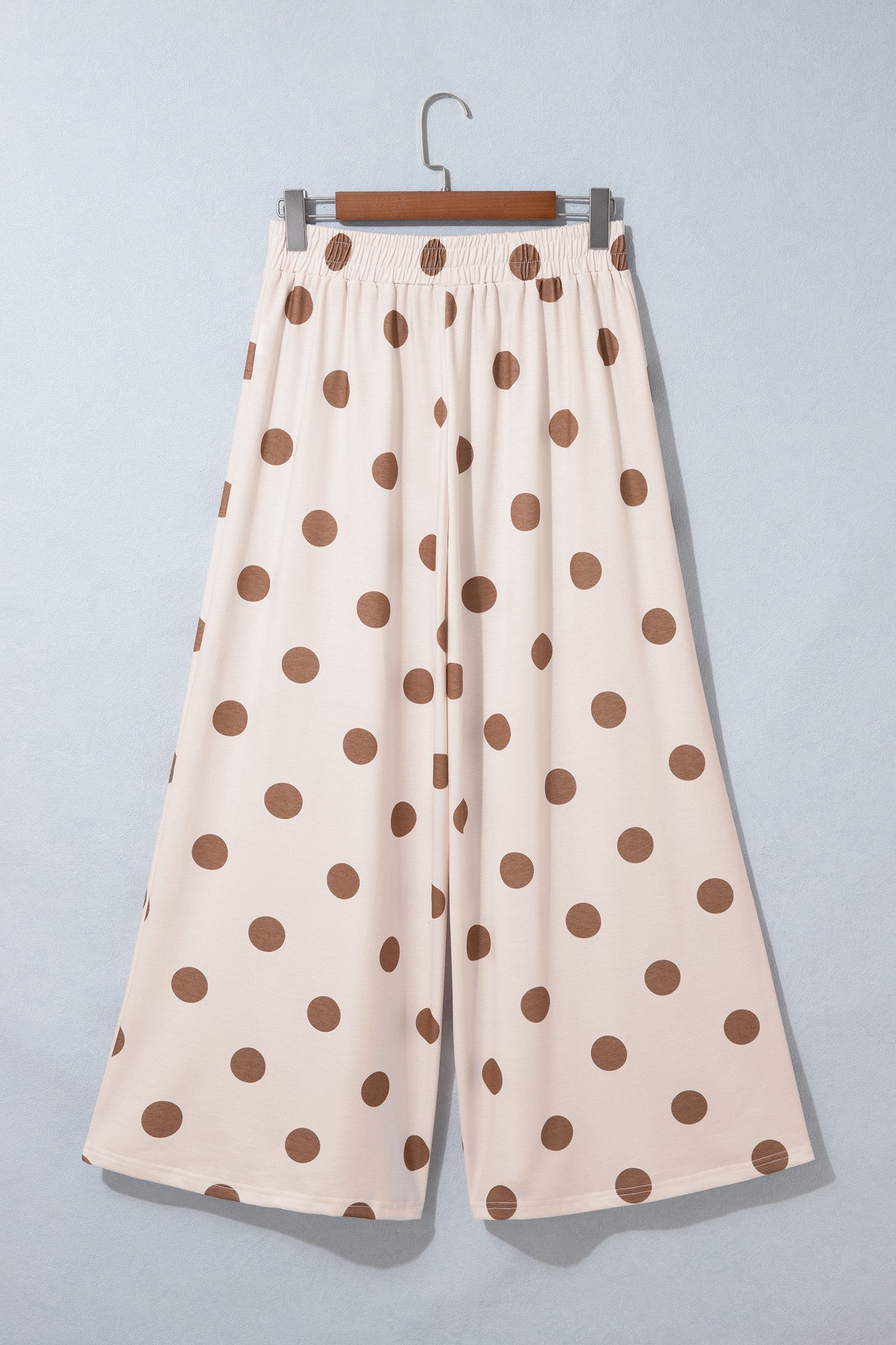 Polka Dot Wide Leg Elastic Waist Pants