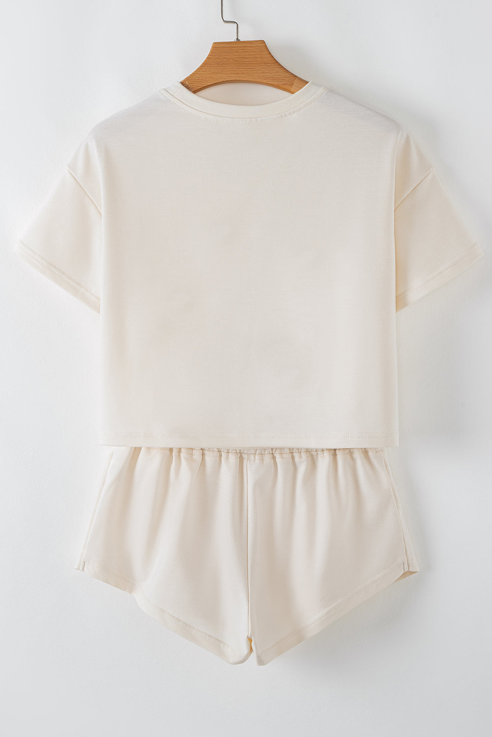 Solid Cropped Tee & Ruffle High Waist Skort Set