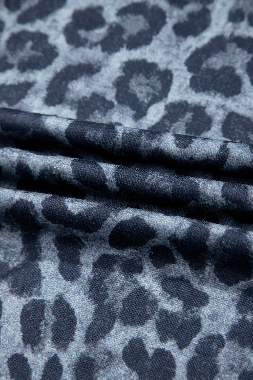 Leopard Frilled Drawstring Waist Wide Leg Pants