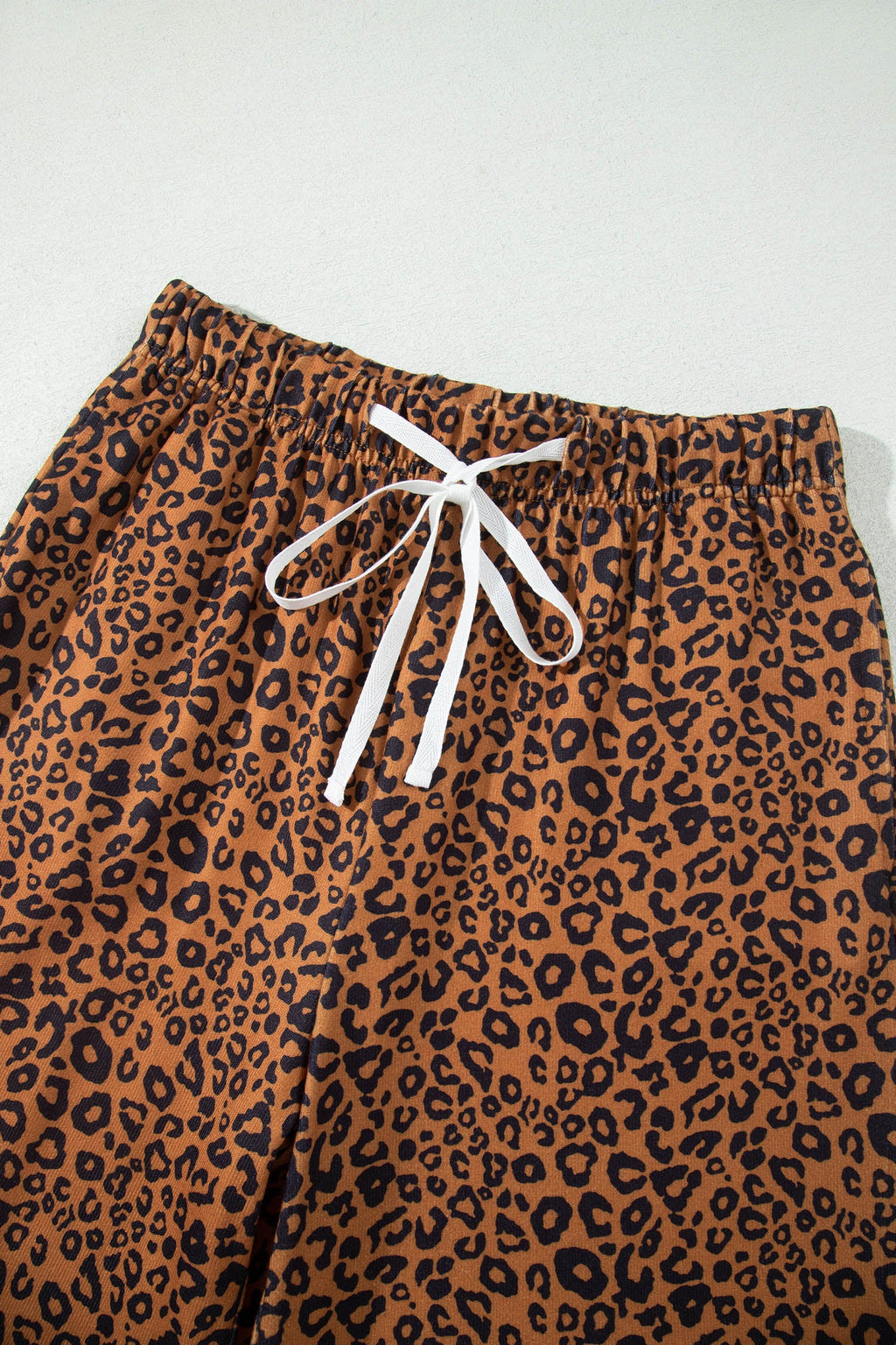 Leopard Long Sleeve Top & Drawstring Pants Set