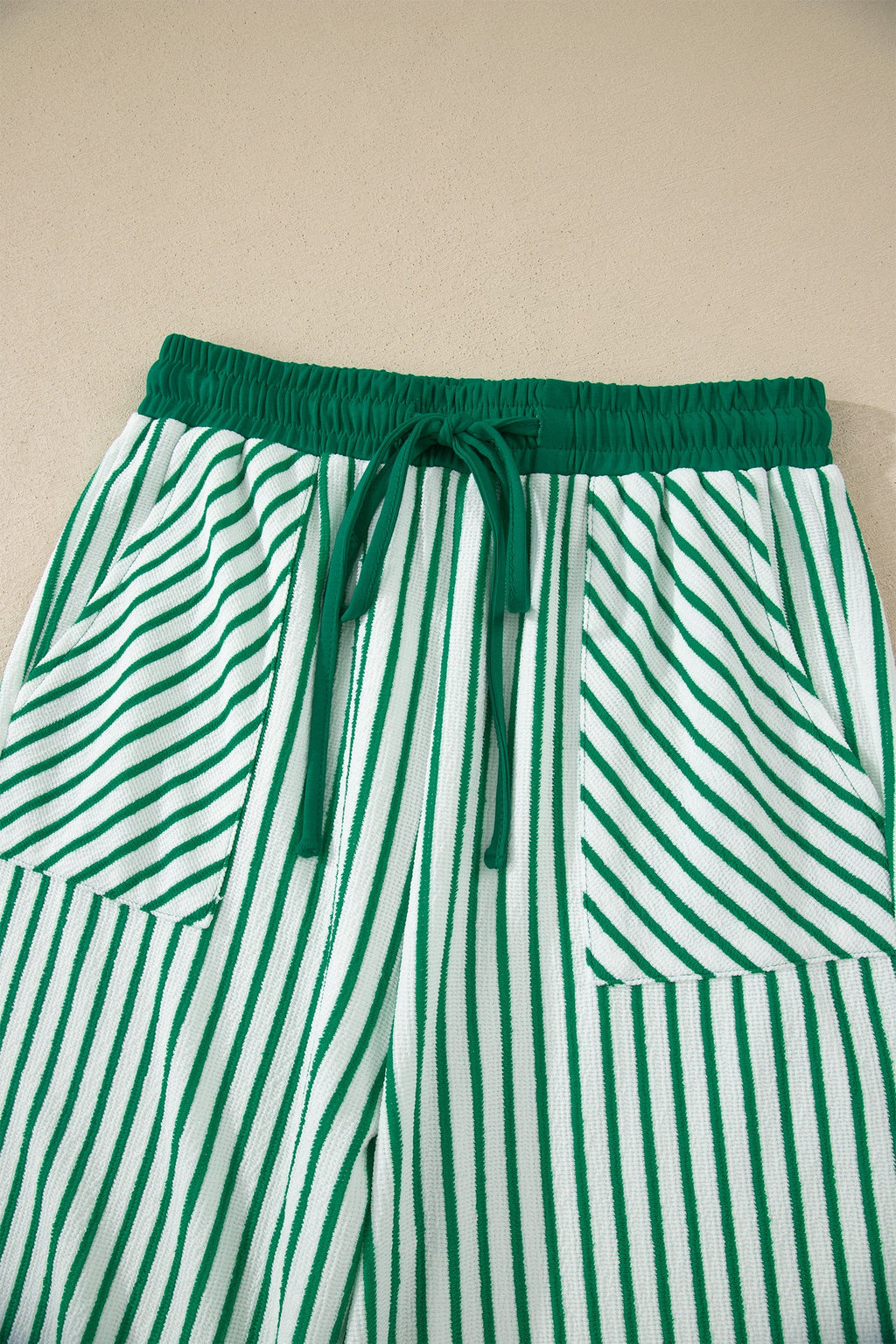 Stripe Crew Neck Tee & Drawstring Pants Set