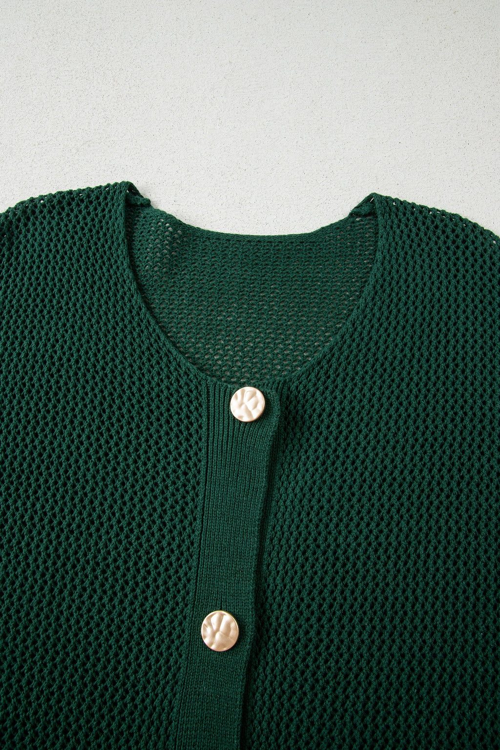 Plus Size Solid Button Front Sweater Cardigan