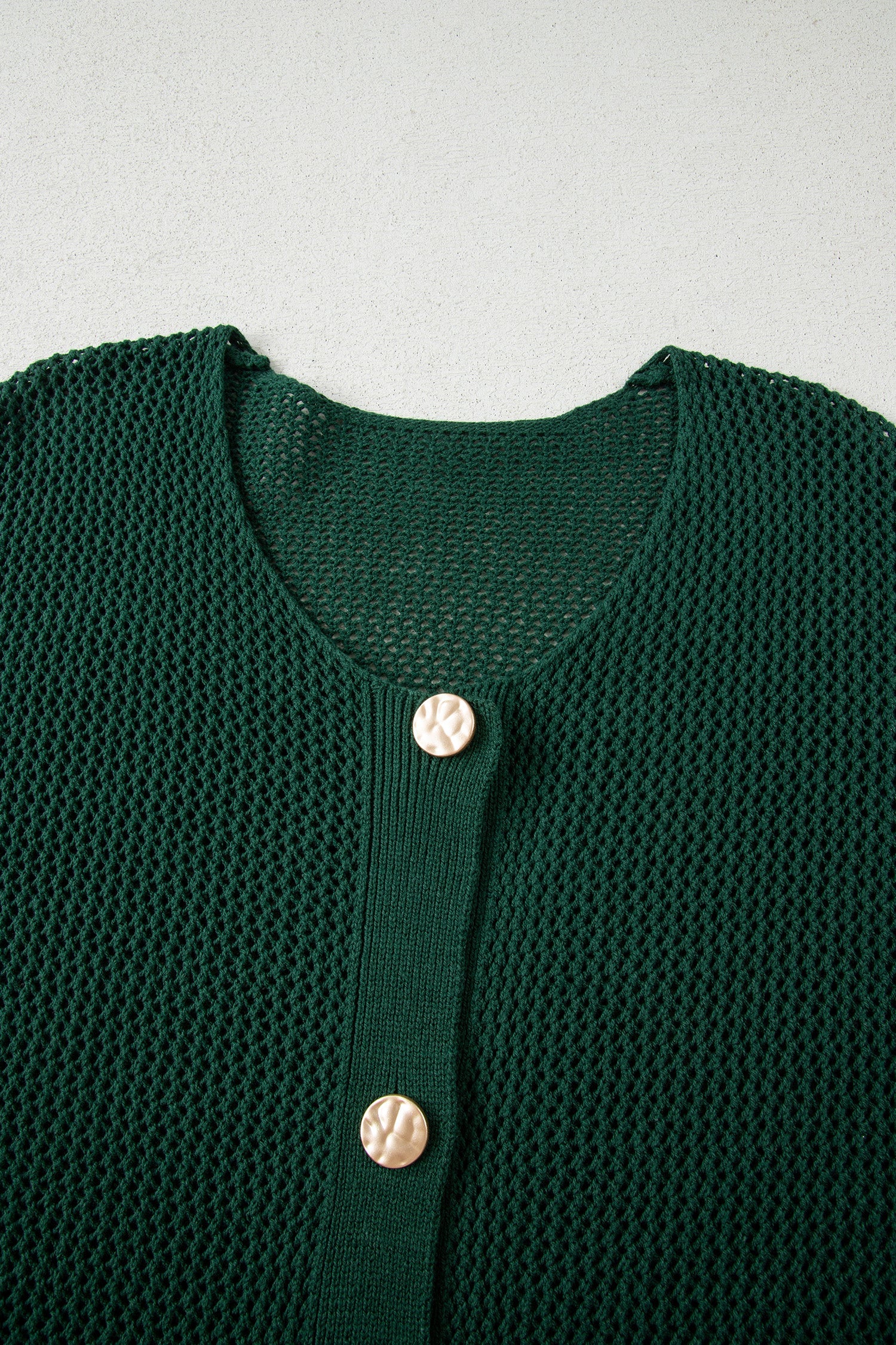 Plus Size Solid Button Front Sweater Cardigan