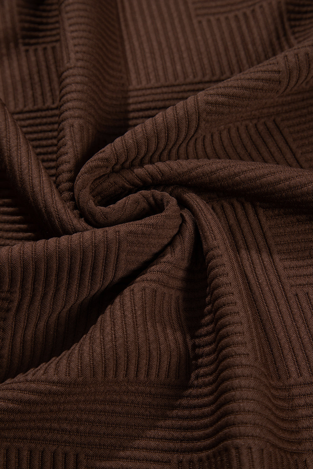 Solid Textured Drop Shoulder Sweatshirt w/ Pockets