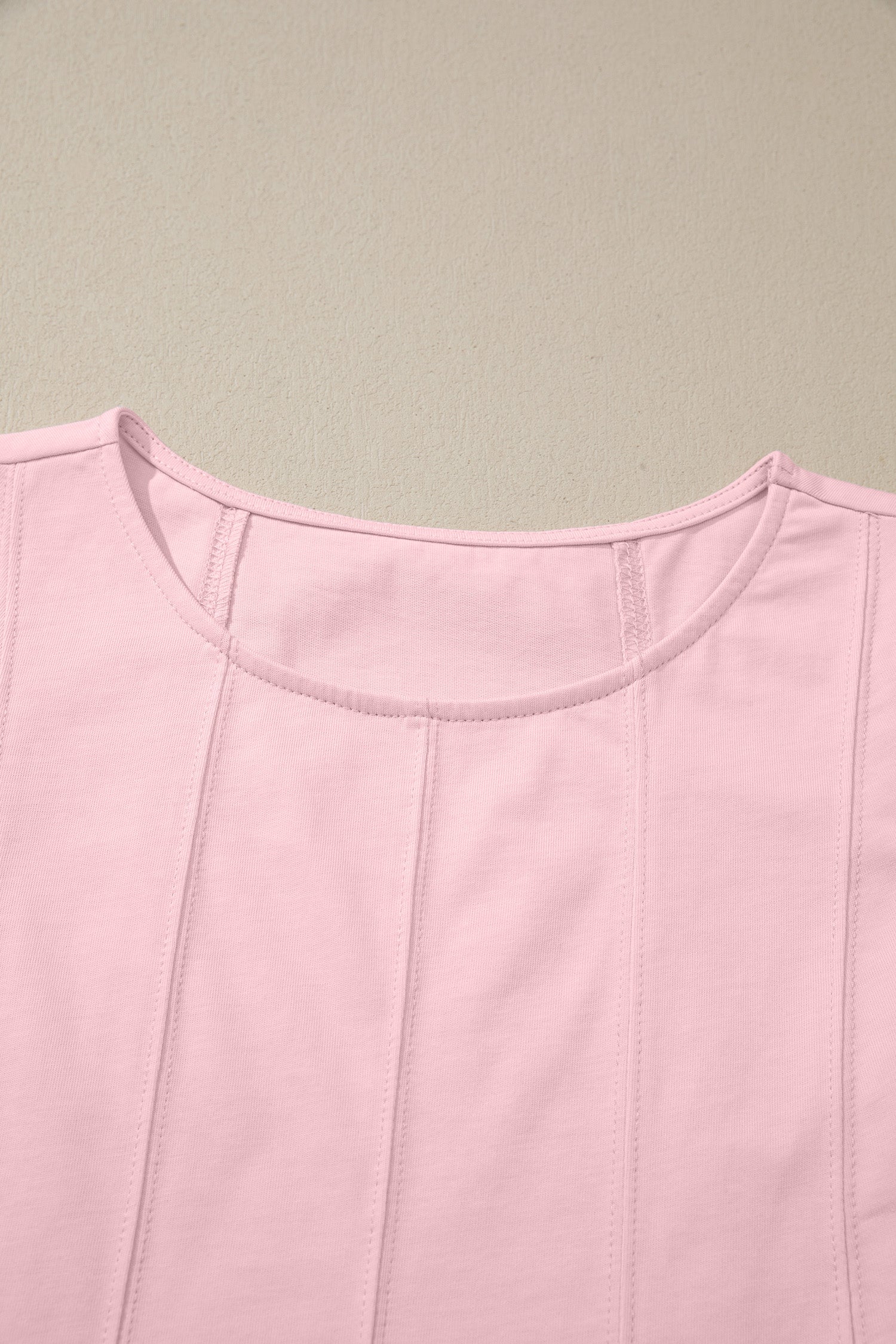Solid Stitched Tank Top & Elastic Short Set
