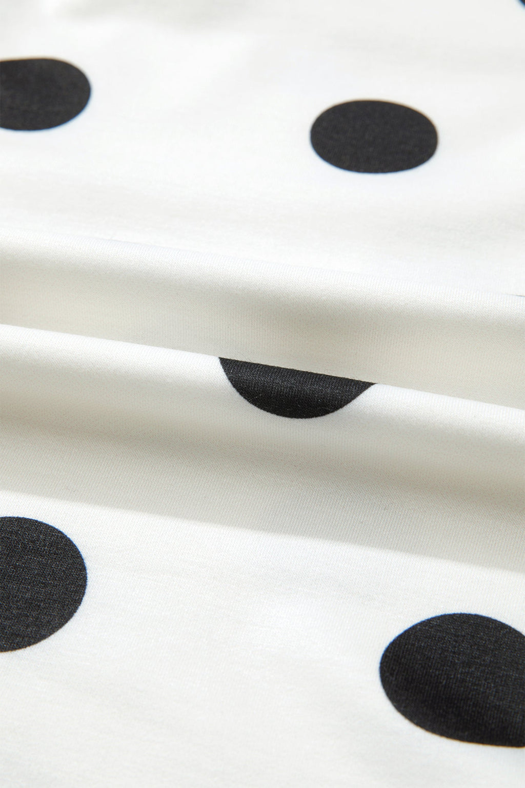 Plus Size Polka Dot Tank & Split Skort Set