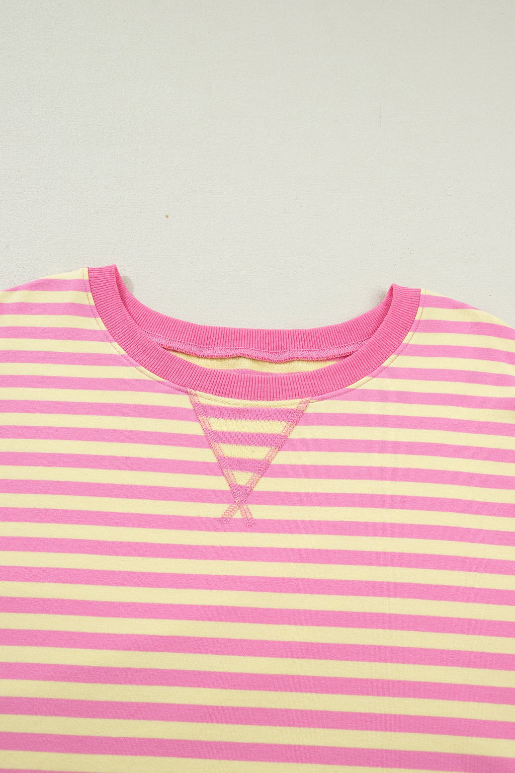 Plus Size Stripe Boxy Tee & Drawstring Short Set