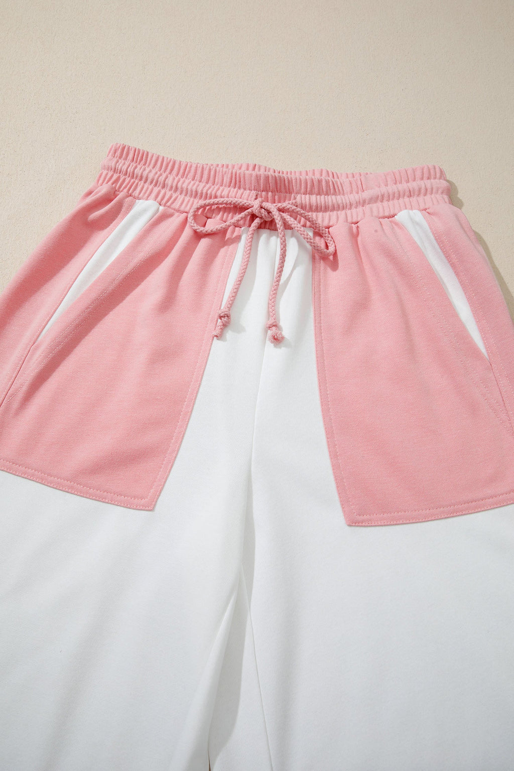 Colorblock Patchwork Tee & Drawstring Pant Set