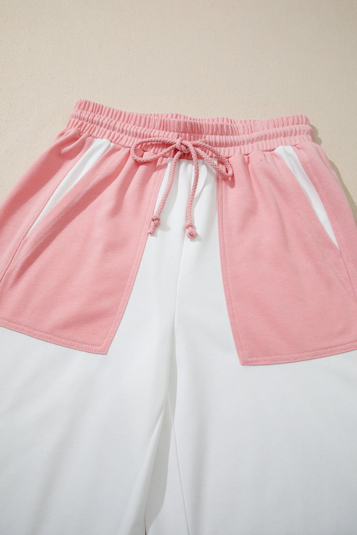 Colorblock Patchwork Tee & Drawstring Pant Set