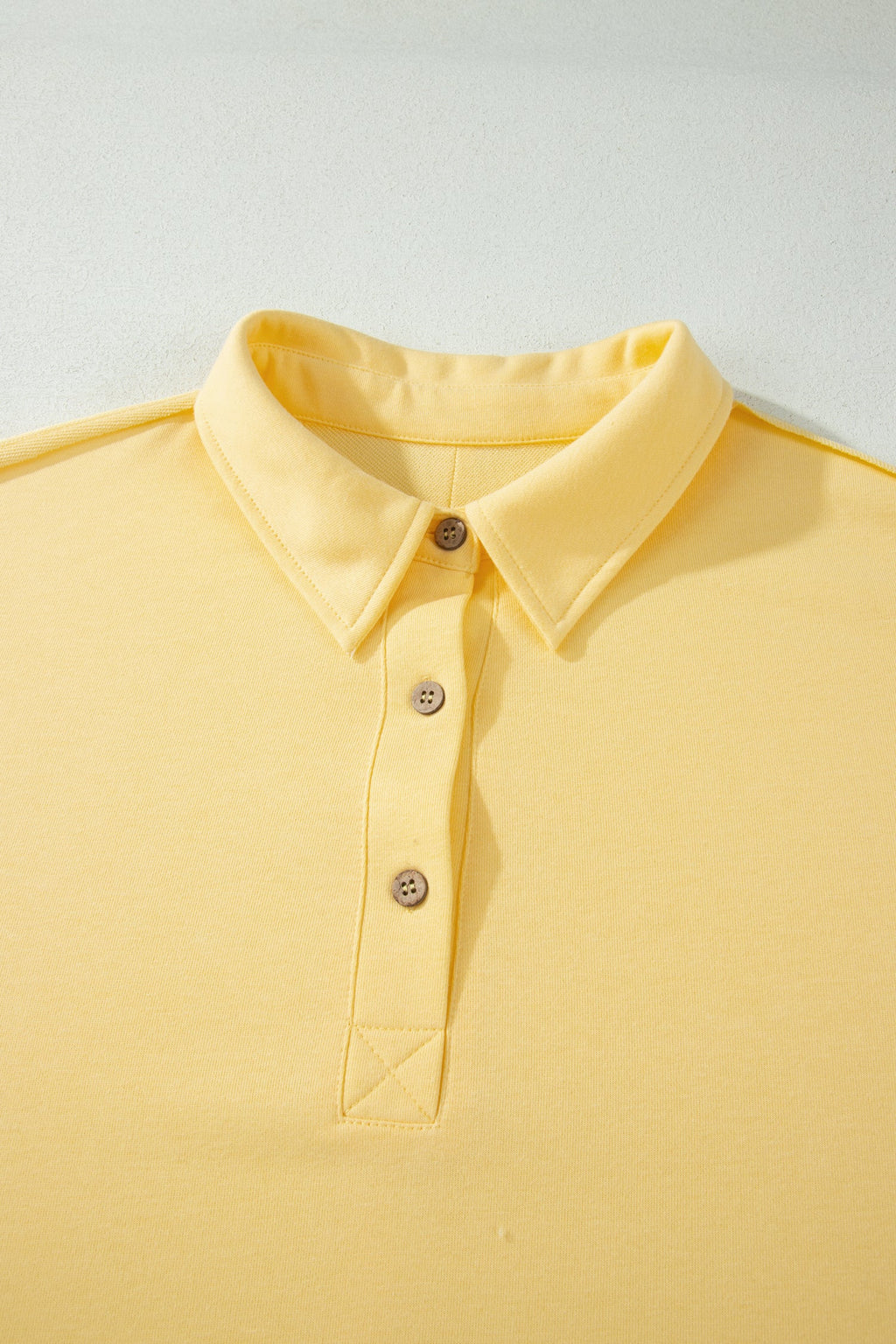 Plus Size Solid Polo Tee & Elastic Waist Shorts