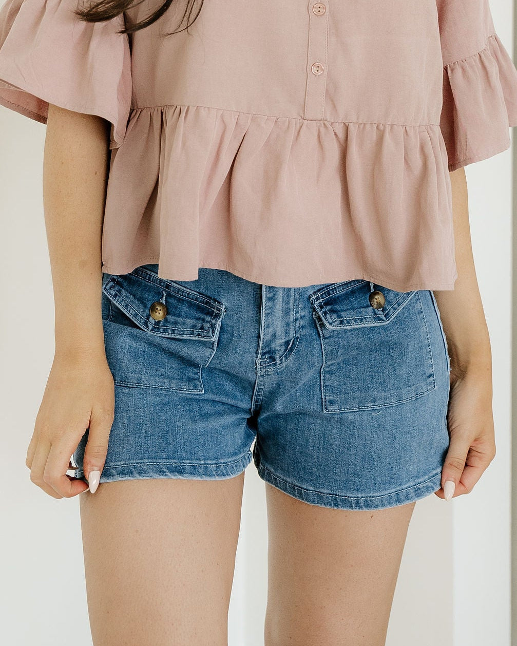 Amiri Flap Pockets Denim Shorts