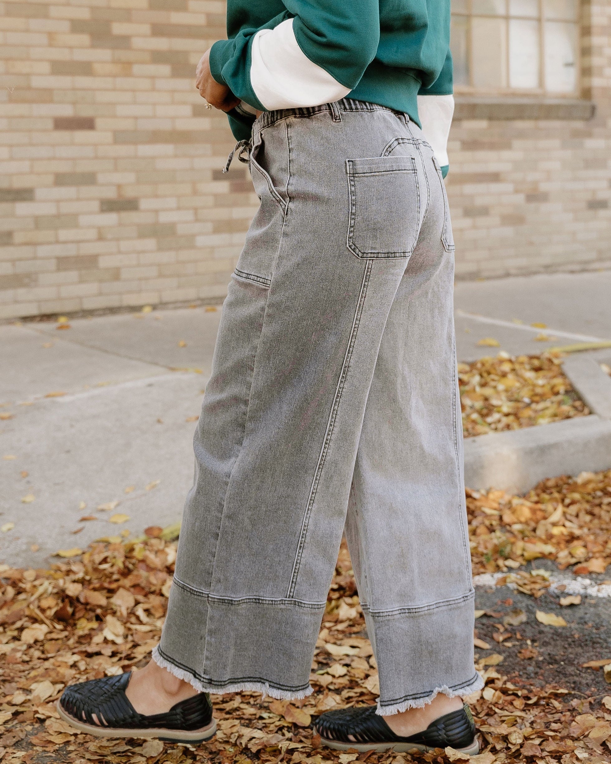 Beau Wide Leg Jeans - Gray Wash