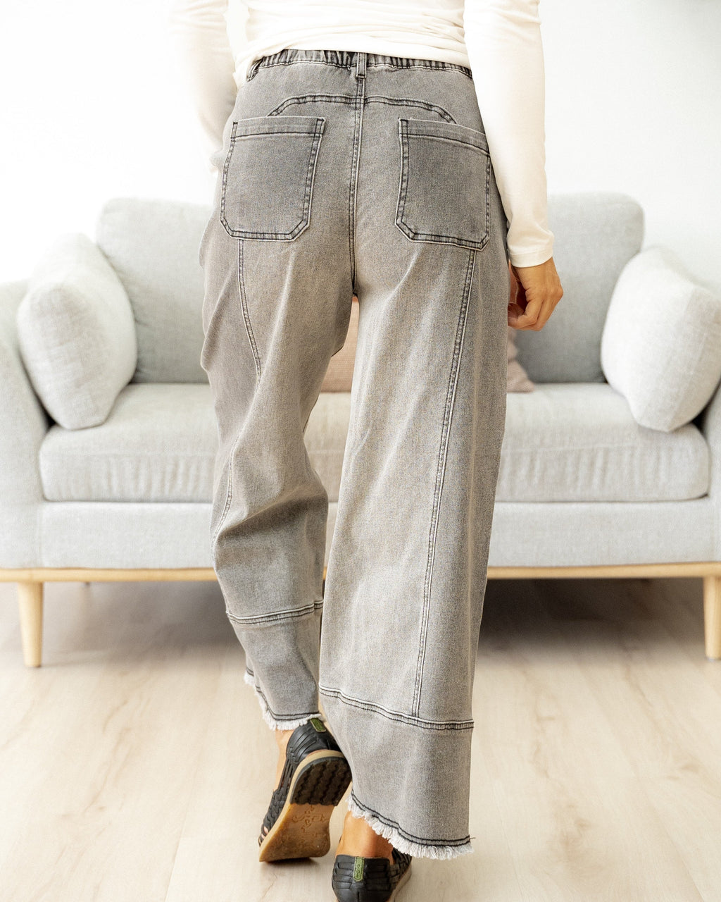 Beau Wide Leg Jeans - Gray Wash