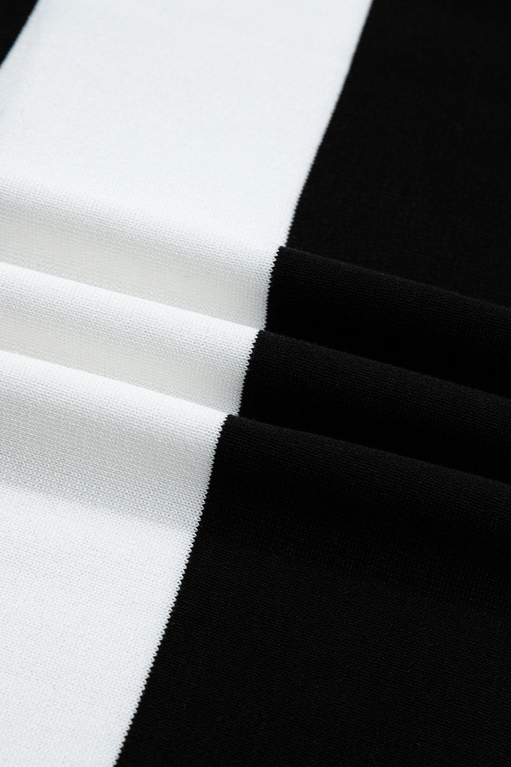 Stripe Colorblock Knitted Short Sleeve T-Shirt