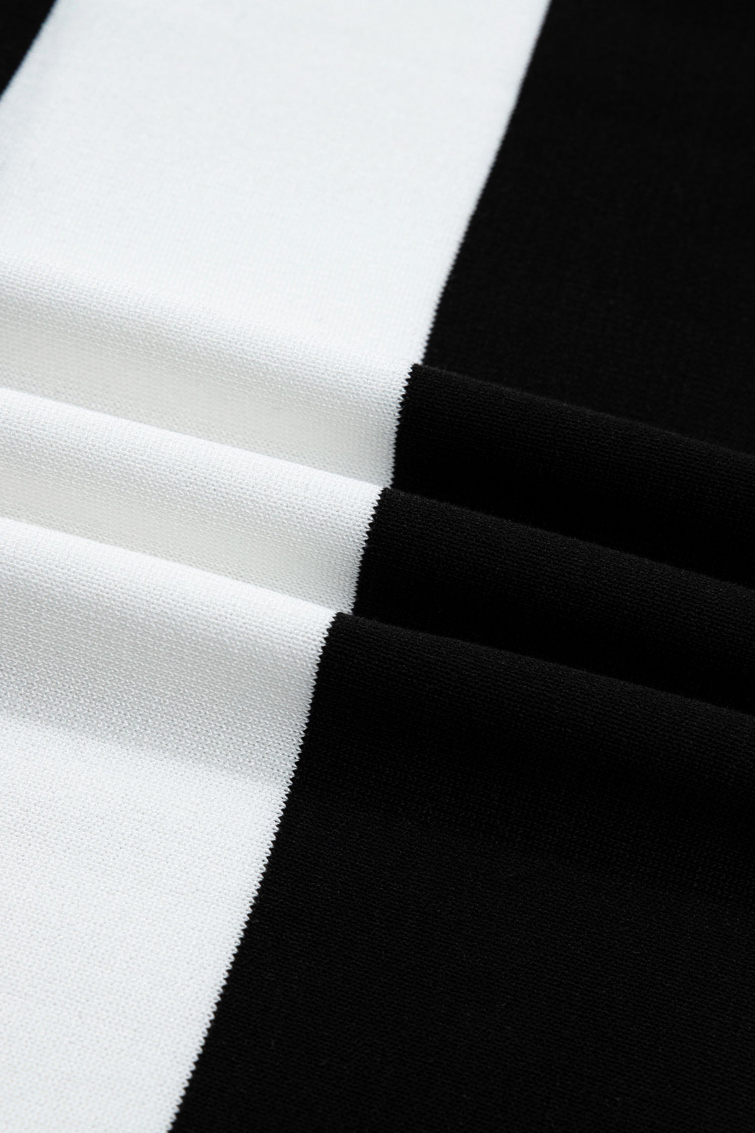 Stripe Colorblock Knitted Short Sleeve T-Shirt