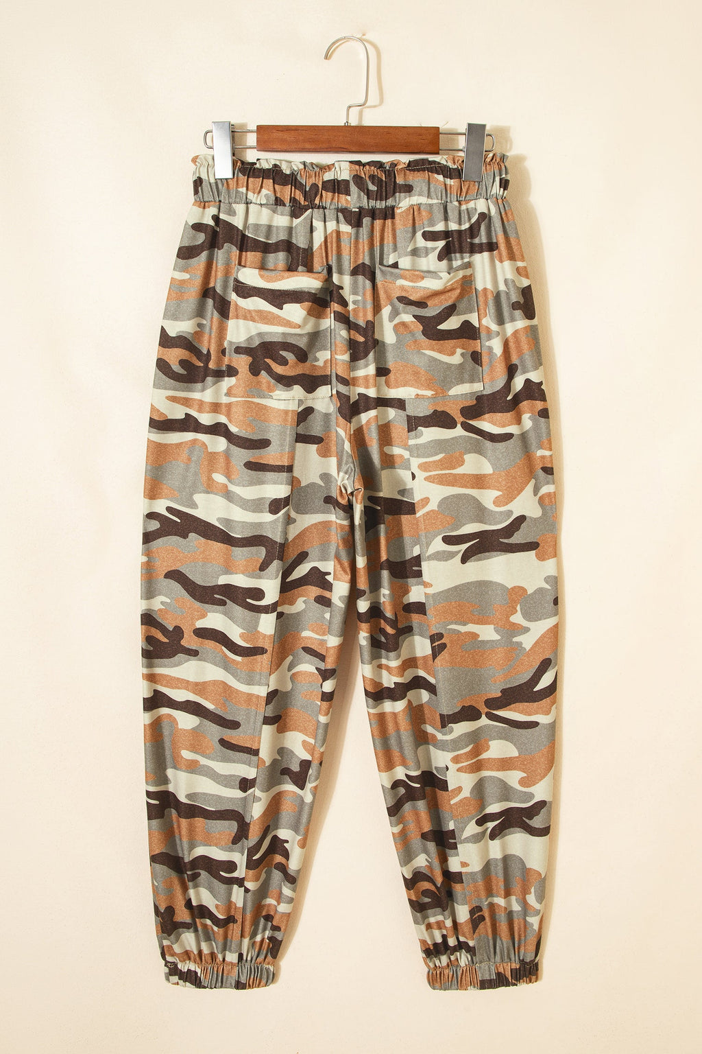 Camo Drawstring Elastic Waist Jogger Pants