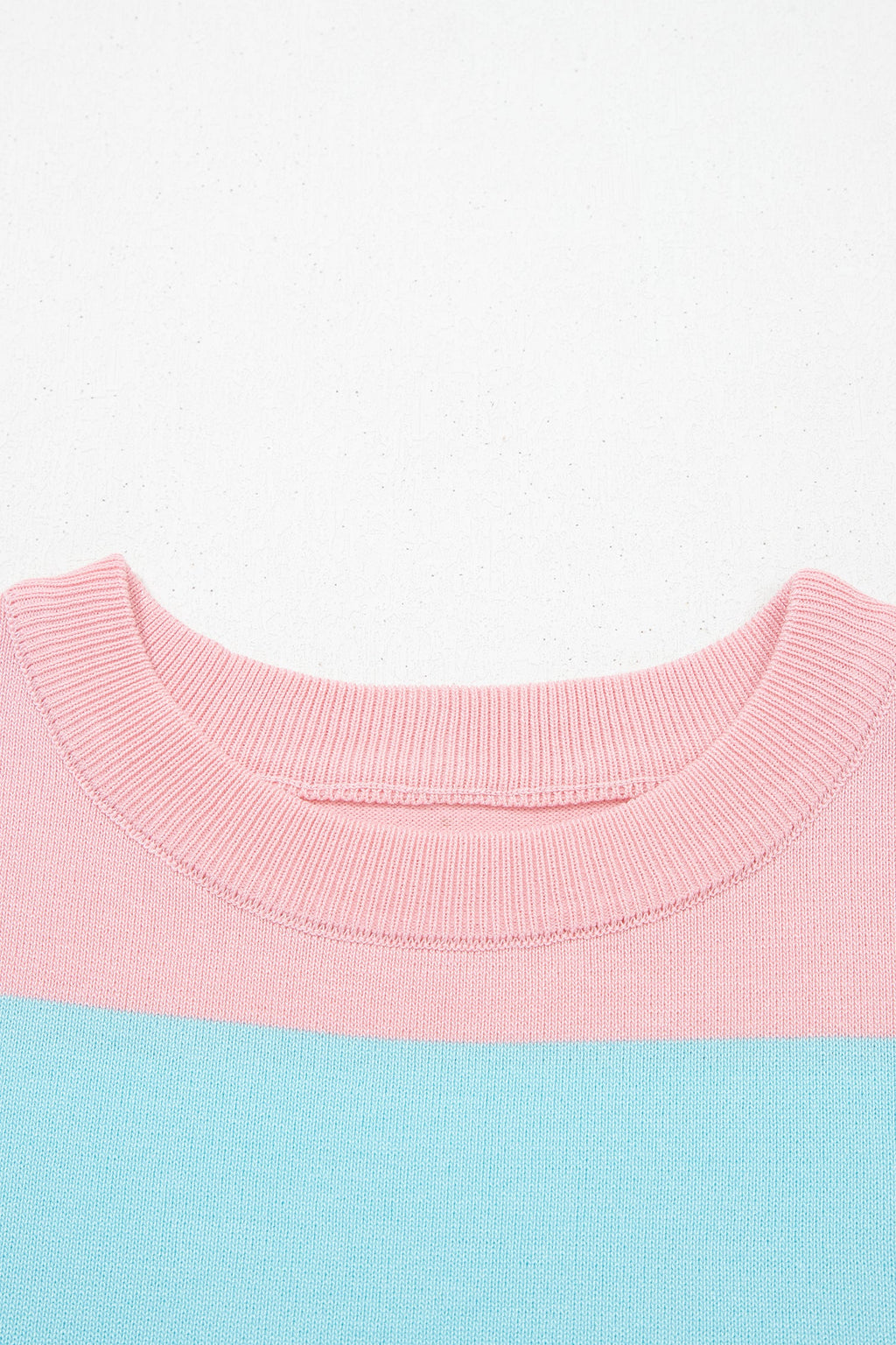 Stripe Colorblock Knitted Short Sleeve T-Shirt