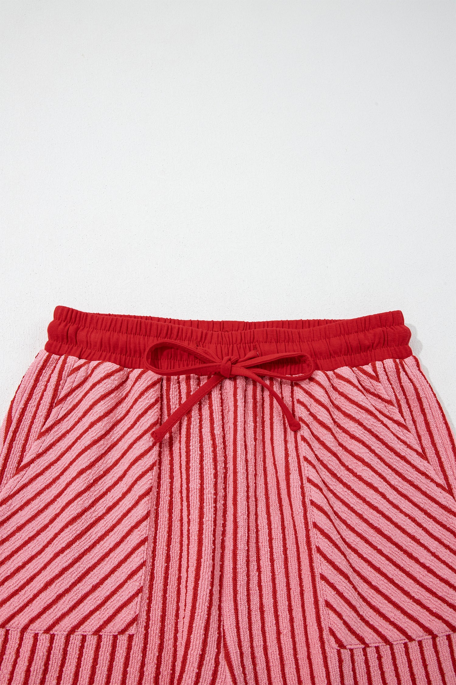 Stripe Crew Neck Tee & Drawstring Pants Set