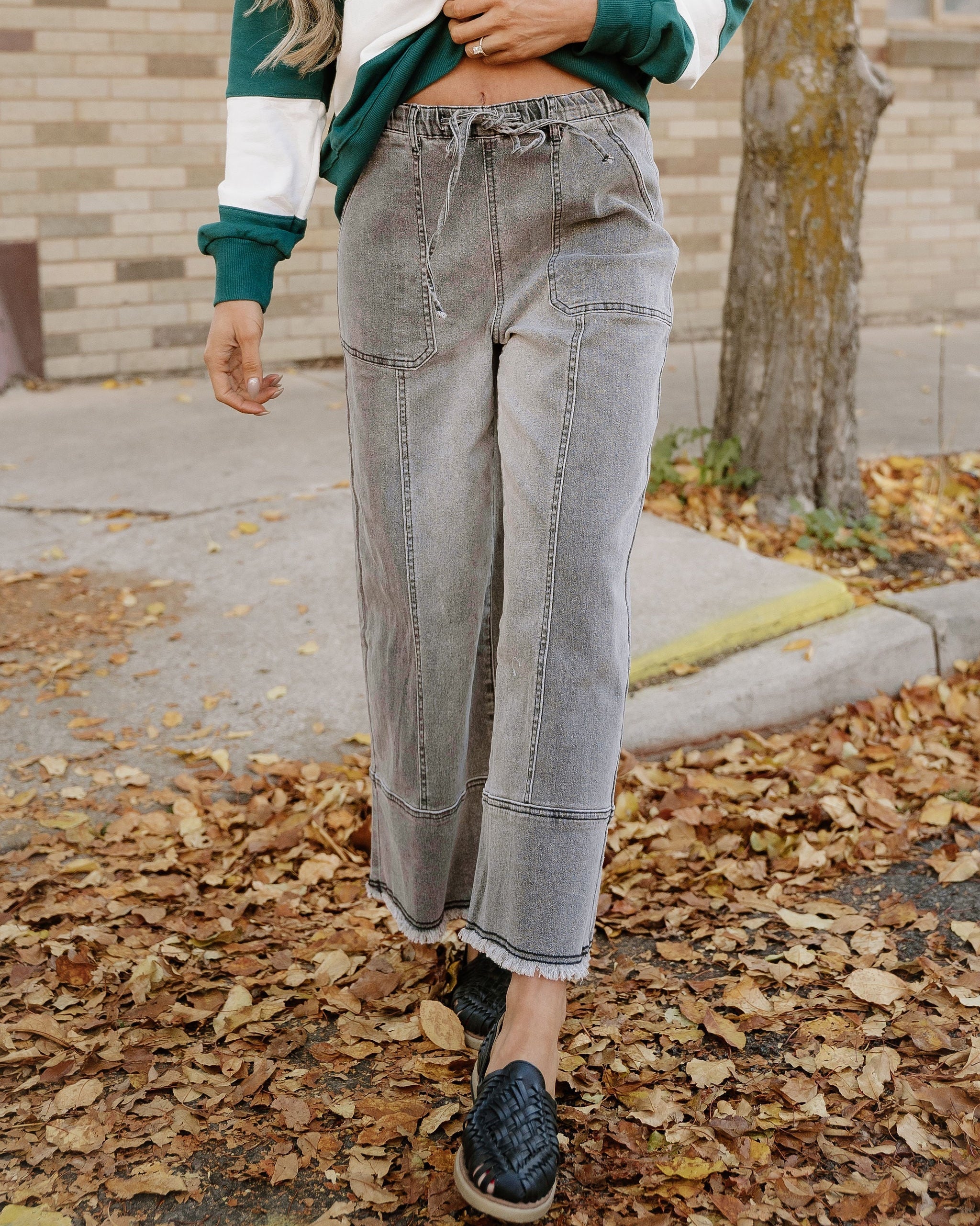 Beau Wide Leg Jeans - Gray Wash