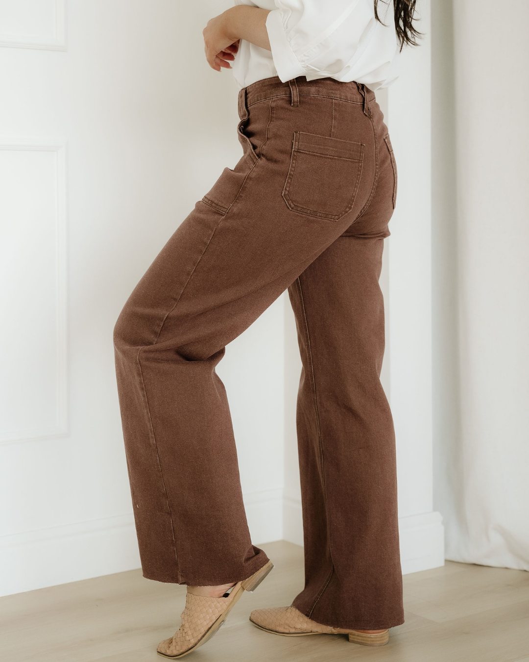 Rylan Retro Washed Patch Pocket Loose Jeans