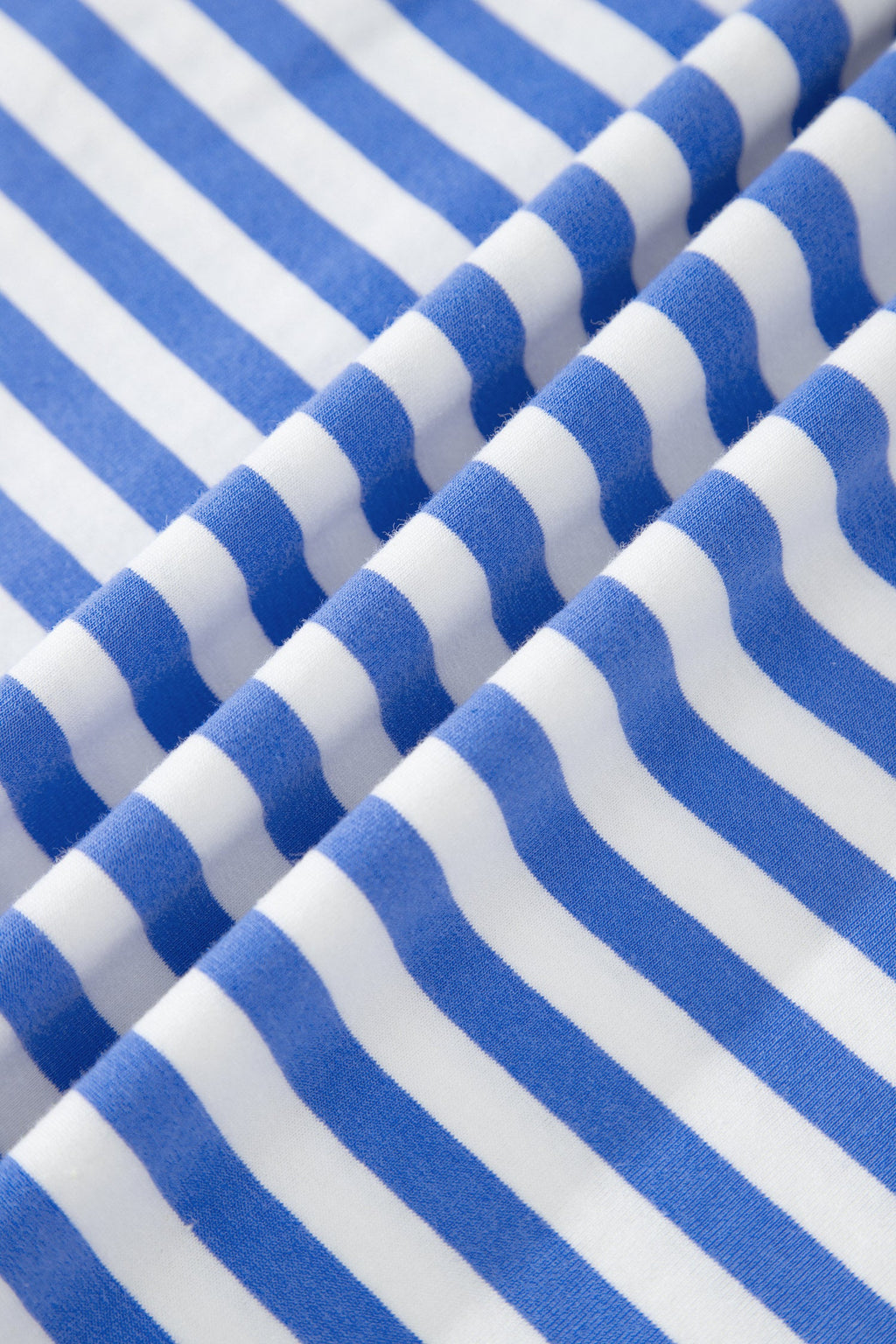 Stripe Crewneck Tee & Tie Waist Shorts Set