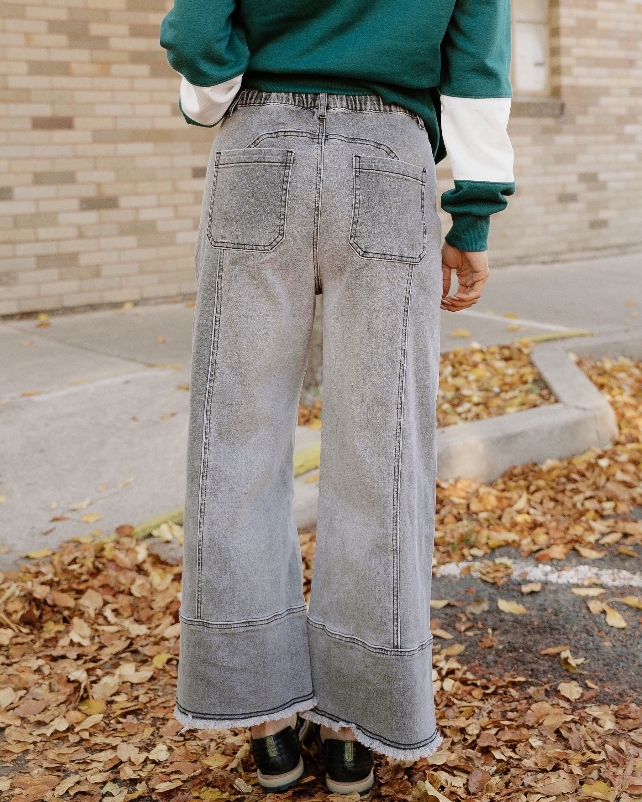 Beau Wide Leg Jeans - Gray Wash