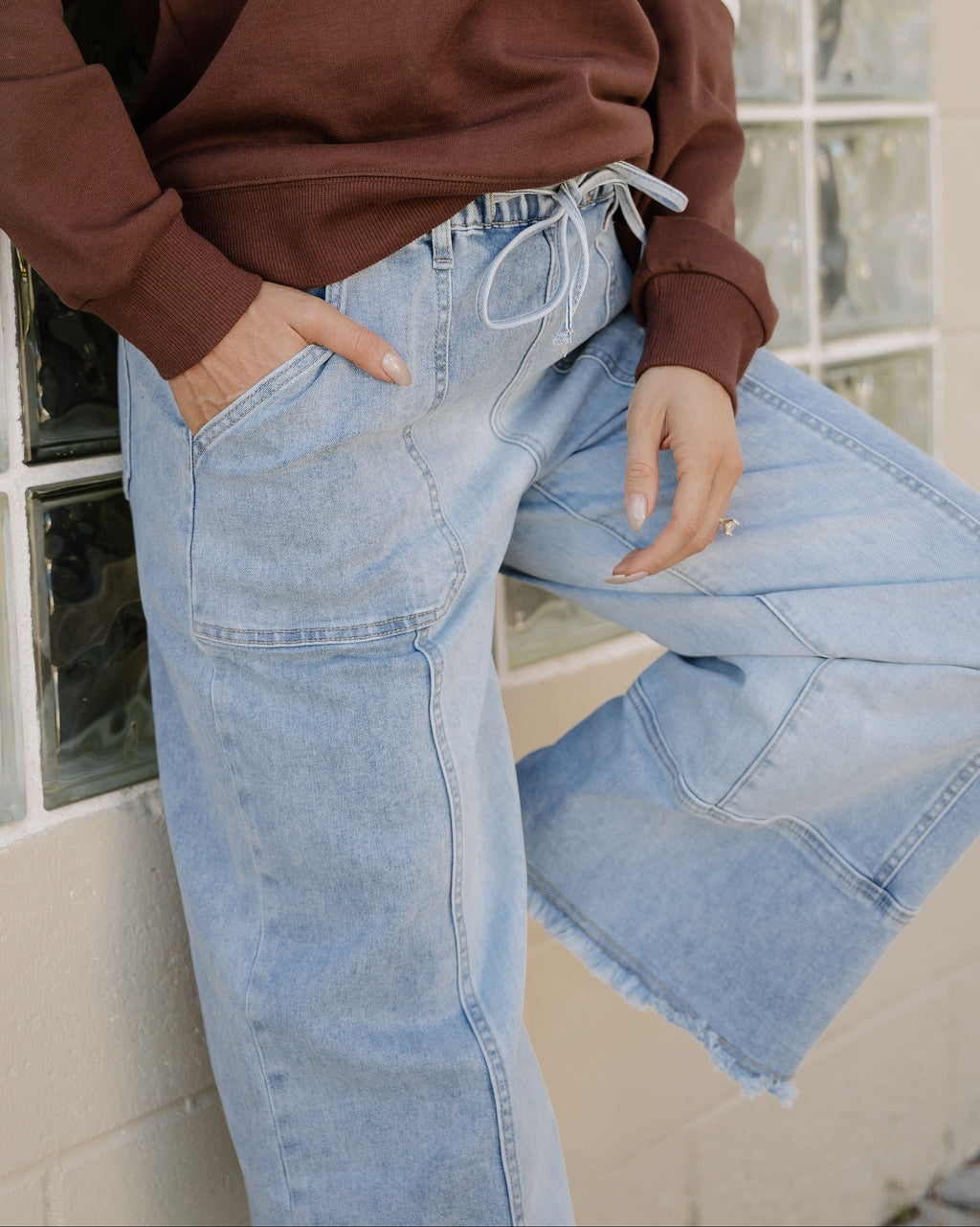 Beau Wide Leg Jeans - Light Wash