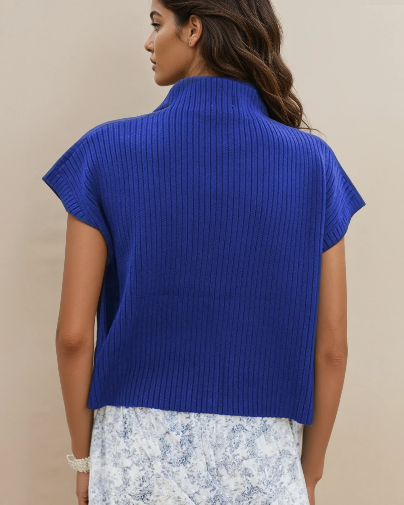 Ayla Short Sleeve Sweater - Blue
