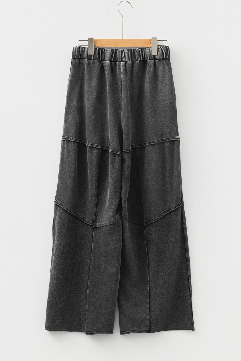 Mineral Wash Tiered Drawstring Wide Leg Pants