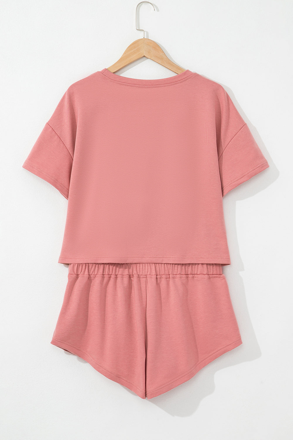 Solid Cropped Tee & Ruffle High Waist Skort Set