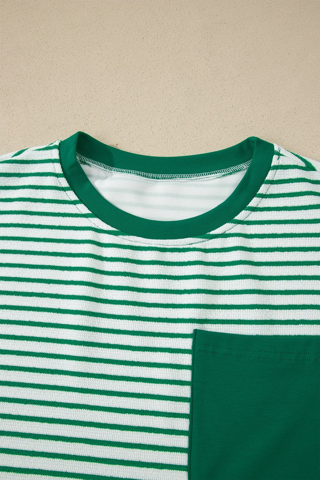 Stripe Crew Neck Tee & Drawstring Pants Set