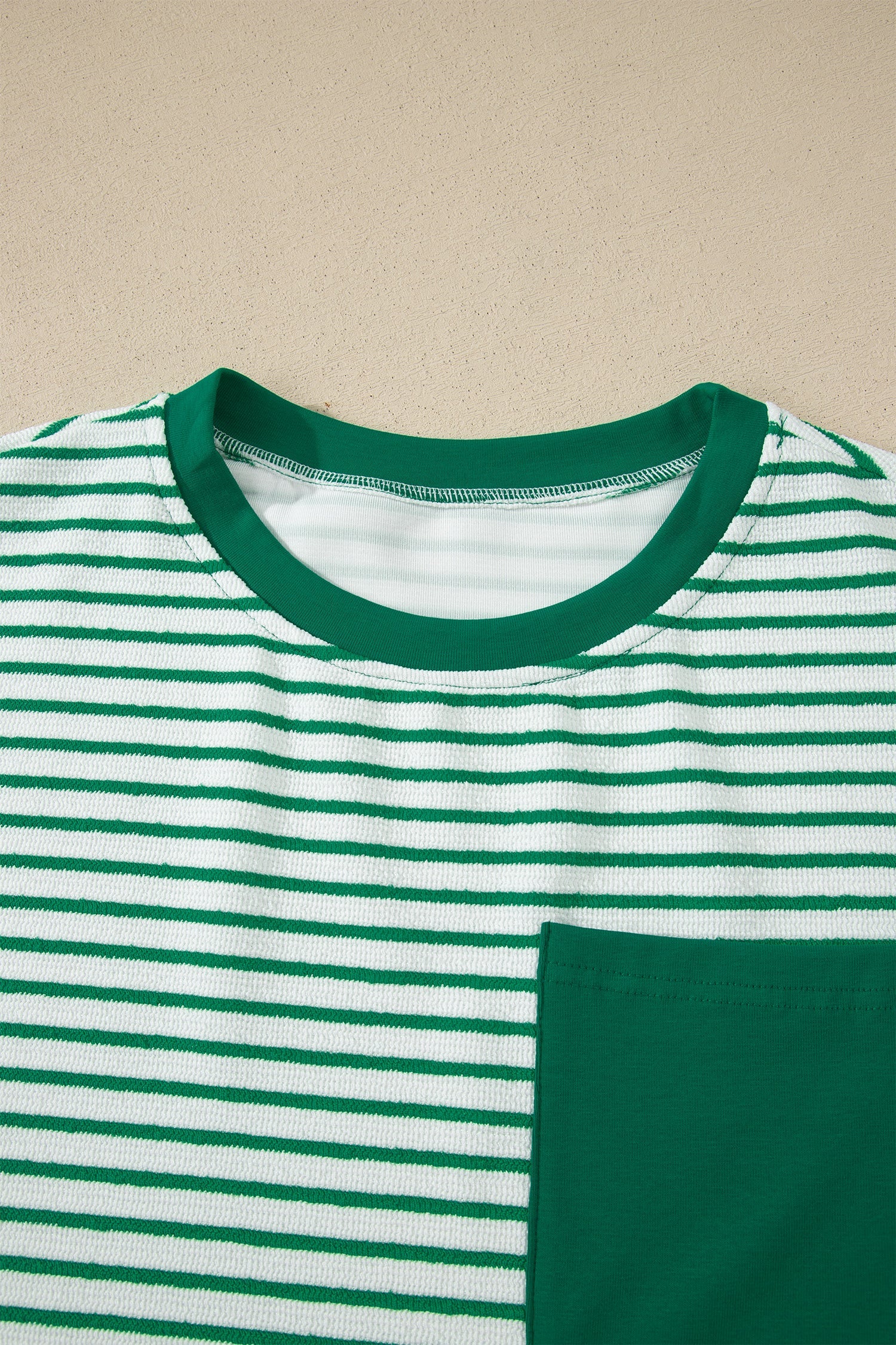 Stripe Crew Neck Tee & Drawstring Pants Set