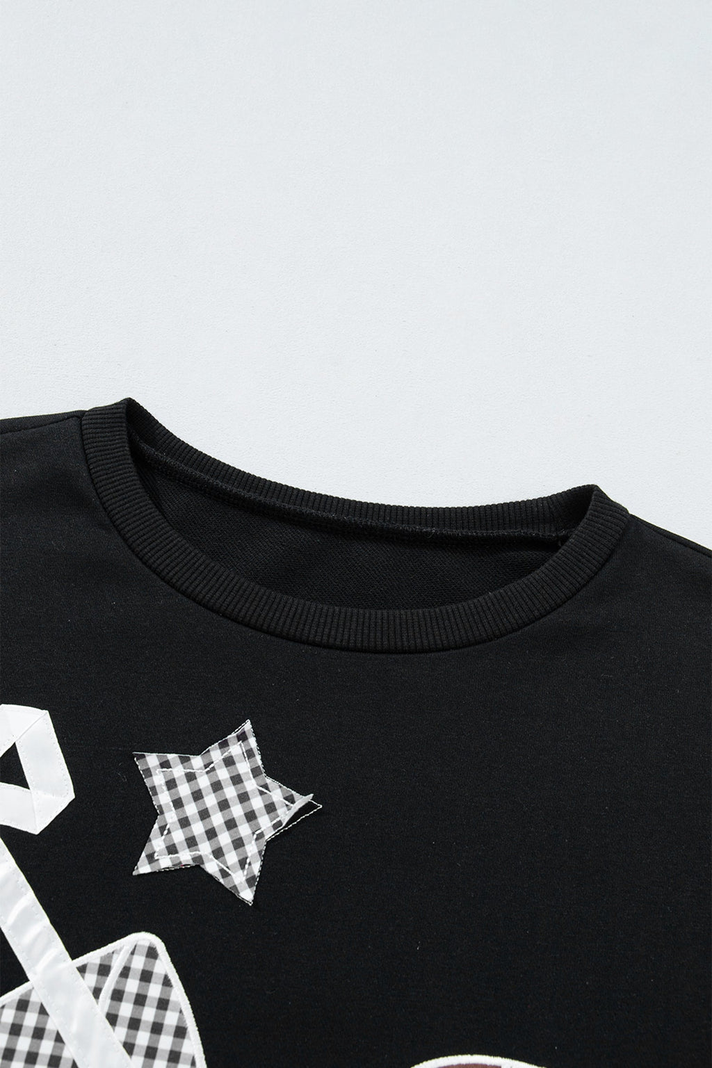 Game Day Gingham Patch Embroidered Sweatshirt