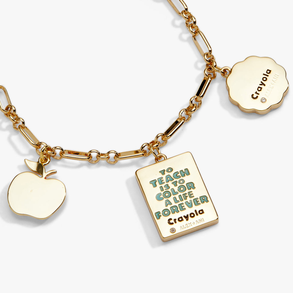 Crayola 'Teaching Is A Work Of Heart' Toggle Bracelet
