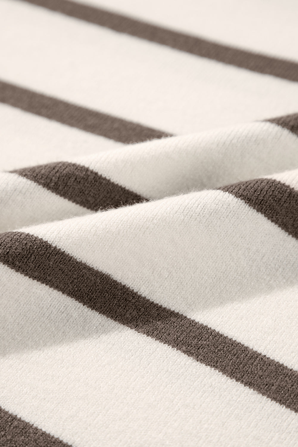 Stripe Side Slit Short Sleeve Sweater Tee