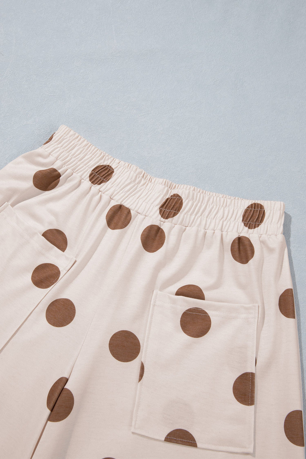 Polka Dot Wide Leg Elastic Waist Pants