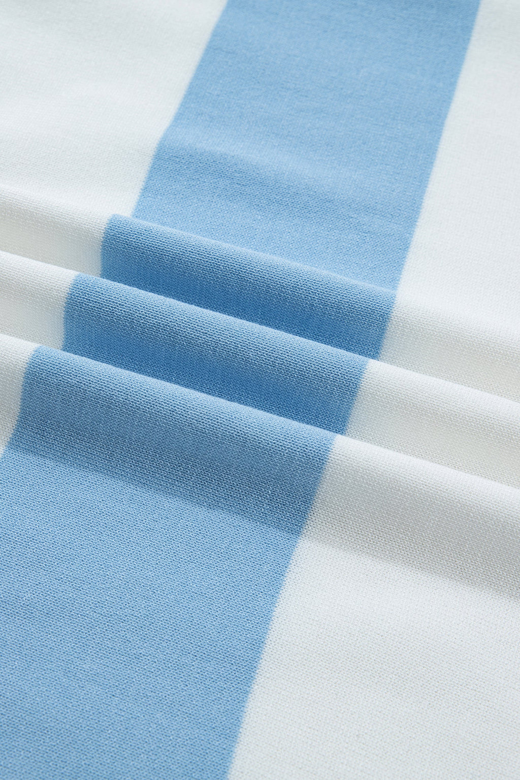 Stripe Colorblock Knitted Short Sleeve T-Shirt